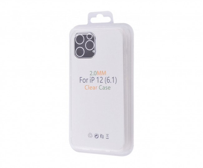 Чехол iPhone 12 Pro Max Silicone Clear 2.0mm Transparent Full Camera